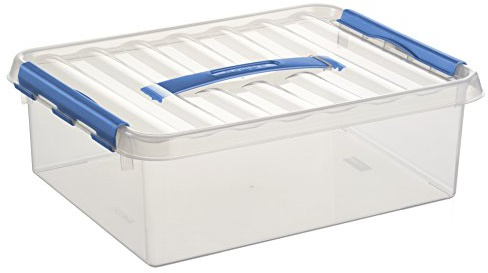 SUNWARE Q-Line Box - 10 Liter - 400 x 300 x 110mm - transparent/blau