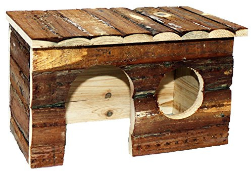 Pet Ting Natural Living Jerrik Log House 28 x 16 x 18cm Hamster Rat Guinea Pig