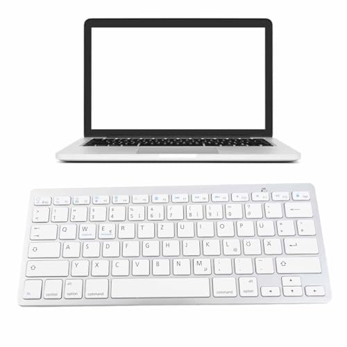 Bluetooth-tangentbord, 78 Tangenter Tyskt Layouttangentbord Ultratunt Trådlöst Bluetooth-tangentbord Bärbart Slient Tyskt Tangentbord QWERTZ-layout, för IOS, för Android, för Windows