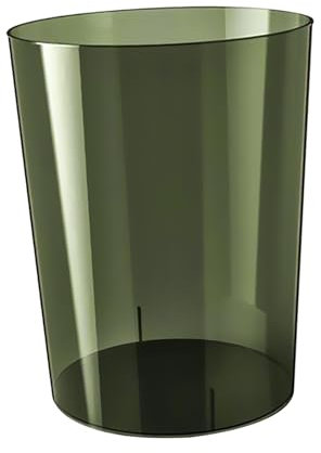 Gralara Contenitore per Spazzatura, Contenitore per Spazzatura, Cestino per Spazzatura Rotondo Minimalista Trasparente, Cestino per Carta straccia per Camera, Verde M