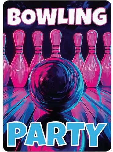 PACKLIST Cartes d’invitation pour anniversaires et fêtes – 12 cartes personnalisables pour votre BOWLING-Party ! Avec ces invitations, chaque fête sera un succès. Let’s BOWLING !