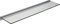 ib style® Glasregal 8mm | mit Klemmleiste | Klar | 90x20cm