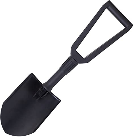 Greenmill GR9132 Tragbare Klappschaufel mit Aufbewahrungstasche Schaufel Klappspaten für Outdoor Campingspaten Schwarz