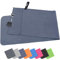 Pameil Fitness Handtuch |120x50cm| Gym Mikrofaser Handtuch mit Reißverschluss Tasche, Kompakt & Schnelltrocknend - Sporthandtuch Fitnessstudio (Marineblau)