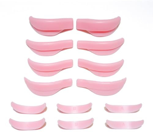 TTPSRY 7 Paia Bigodino per Ciglia Perm Pad in Silicone Riutilizzabili - Lifting di Diversa Lunghezza Fai da Te - Strumento di Bellezza Trucco per Ciglia Ricci Permanente