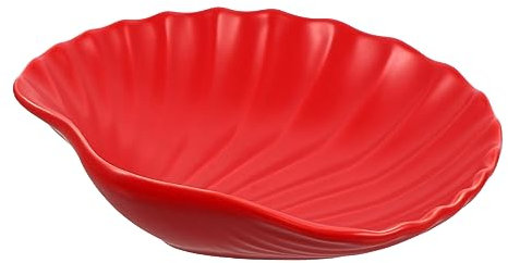 PRETYZOOM Salat Platte Keramik-Schmucktablett Serviertablett für Speisen Schalen für Lebensmittel Nuss Dekor obst Platte Obstgericht matt Container das Gericht schmücken rot