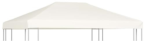 Pavillonabdeckung 310 g/m² 4x3 m cremeweiß