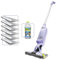 Shark VacMop 2-in-1 Cordless Hard Floor Vacuum Spray Mop Starter Kit, Quick Lightweight Cleans, Wipes Away Messes, 6x Disposable Pad Refills, 355ml Multi-Surface Floor Cleaner, Lavender, VM200UKPL