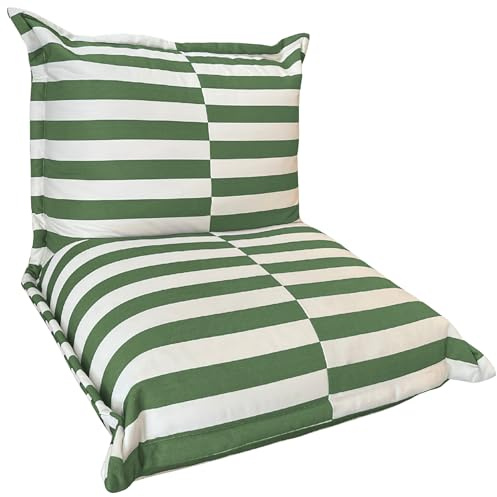 Bananair - Vattentät sittsäck utomhus – bekväm, mångsidig, anti-UV, avtagbart överdrag, jättestor XXL-sittsäck design för utomhusbruk (85 x 85 x 75 cm, grön)