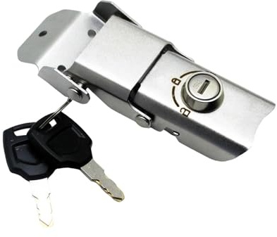 BaotyJie Cerradura para Maletero de Motocicleta de Acero Inoxidable, Repuesto para Reparación, Accesorio Antirrobo, 1 Cerradura 2 Llaves
