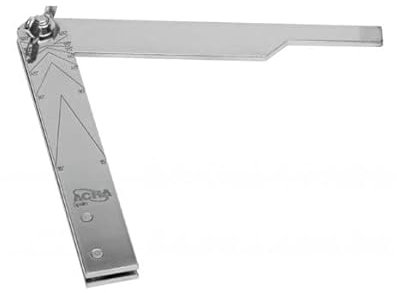 Acha 200mm - Falsa Escuadra De Acero Cromado Mate, Graduada