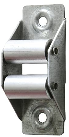 Amig - Gurtführung aus Metall mit Aluminiumrollen für Rollladen-Gurtwickler, stabiler und langlebiger Leitroller für 22 mm breites Band, Silber