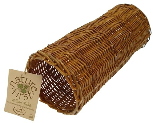 Nature First Large Willow Tube Playing Hiding Toy Teeth Trimmer for Hamsters, Rats & Small Animals - 32cm