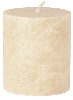 Bütic GmbH Candele a colonna colorate, candele in stearina, diametro 64 mm, colore: Avorio, dimensioni: 75 mm di altezza