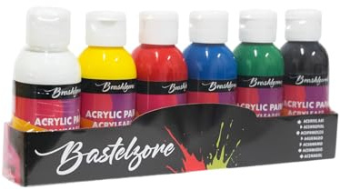 Sudor akrylfärgsats med 6 färger 75 ml trästen airbrush canvasmålning för professionella målare barn och studenter