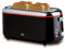 KHG Toaster TO-1301LSS | Langschlitztoaster 4 Scheiben Schwarz glänzend 1300 W | mit Brötchenaufsatz, 7 Röstgradstufen mit Bräunungsgradkontrolle, Krümelfach, Auftau- und Aufwärmfunktion