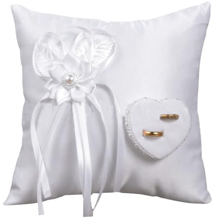 Cuscino per anelli per matrimonio, anello di nozze, cuscino per fedi nuziali, da sposa, da matrimonio, 20 cm x 20 cm