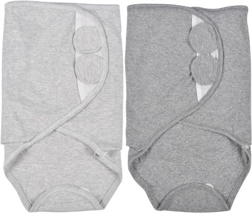 Forhome 2 Stück Pucksack Baby 0–3 Monate Baby Schlafsäcke für Neugeborenen Kleinkinder,Baby Erstausstattung Neugeborene, Babyschlafsack Wickeltuch für Säuglinge 100% Bio-Baumwolle Unisex