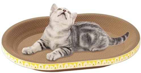 Ciotola per grattare per gatti - Ciotola per grattare in cartone | Tavola rotonda per gatti | Tappeto spesso da grattare per gatti | Divano letto spesso per gatti gattini | Ciotola per gatti in