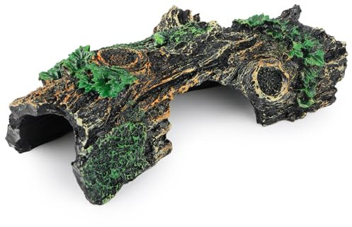 Wvu & Wvo Aquarium Dekoration Baumstamm Hohle Harz Hohle Deko Aquarium Stamm Simulation Baumstamm Ideal fur Kleine Garnele Fisch Wassertiere fur kleine Garnele Fisch