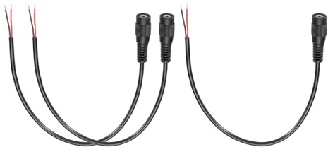 QUARKZMAN 3 stycken DC-strömsvinkabel, 3,5 mm x 1,35 mm honkontakt till tom tråd öppen ände 25 cm för PC bärbar dator leksak mobiltelefon elektroniska enheter