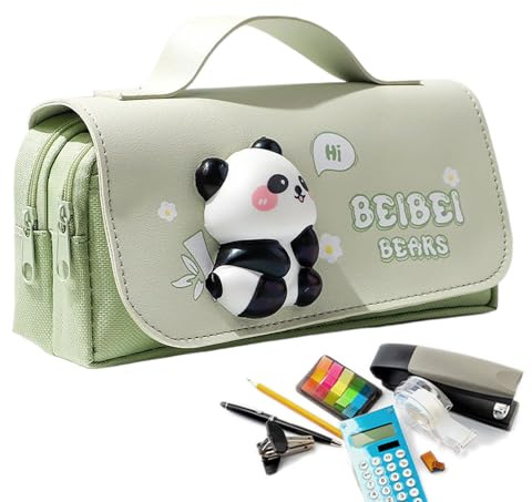 yuchdzexu Estuche para lápices, bonito estuche para lápices Capybara Panda, bonito estuche para lápices, organizador de almacenamiento para suministros escolares, marcadores, papelería, niños