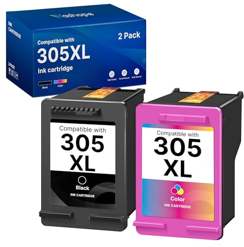 305XL per Cartucce HP 305 XL Nero e Colore per DeskJet 2820e 2810e 2800e 4220e 2720e 2720 2823e DeskJet Plus 4220e Envy 6020e 6020 6022 6000 6420e 6120e 6030e 6032 6020 6430e 6022 (2-Pack)