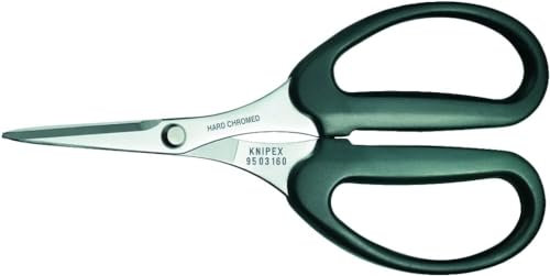 KNIPEX Schere für Fasern aus KEVLAR in Blister verchromt mit Kunststoff umspritzt 160 mm, 95 03 160 SB