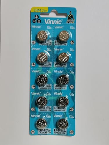 Pack de 10 Vinnic L1154F / LR44 / AG13 1.5V ALKALINE