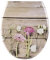 SITZPLATZ® WC-Sitz mit Absenkautomatik, Dekor Blumig, antibakterieller Duroplast Toilettendeckel, abnehmbar dank Take-Off Funktion, Fast-Fix Schnellbefestigung, Standard O Form universal, 40664 2