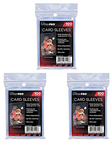 Ultra Pro standard regular soft penny card sleeves for trading cards such as Pokemon, Magic, sports cards, standard size, transparent