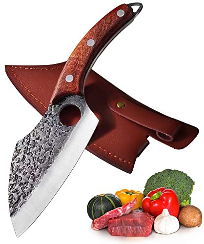 Promithi Coltello da cucina professionale,tascabile,multiuso,per cuoco,macellaio,per disossare, tritatutto,Coltelli da chef,Coltello per disosso, Universale cucina coltello da verdure carne tritare