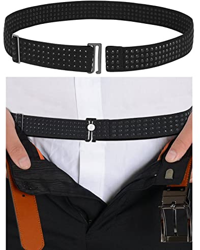 SUOSDEY Shirt Stays Belt for Men Shirt Tucker Holder Crop Top Band for Women Non-slip Adjustable Elastic Band