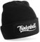 Herzbotschaft Beanie Strickmütze mit Spruch | Trinkerbell | schwarz | Unisex SoftTouch angenehm weiche und warme Wintermütze | OneSize Einheitsgröße für Erwachsene
