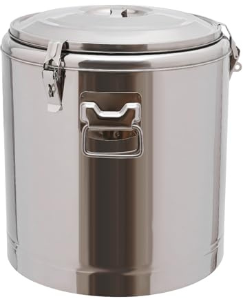 SuhoFutus Värmebehållare för mat, 40 l rostfritt stål varmhållningsbehållare matvärmare termisk kall behållare med lock, maximal isoleringstid på 8 timmar, 36,5 x 45,5 cm