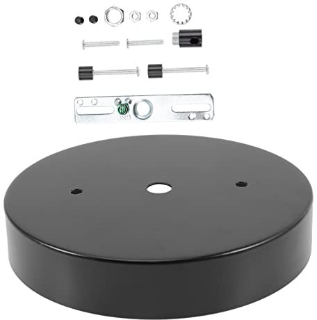 Hoement Auvent De Plafond Noir Avec Barre Vintage Pour Lustre Plaque De Plafond Luminaire Pour Éclairage Suspendu Salle Salon Restaurant