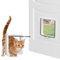 Williyatt Sportello per Gatti, Porta per Gatti e Cani, 4 vie chiusura per porta per animali domestici (L: 25 x 23.5 x 5,5cm) (L)