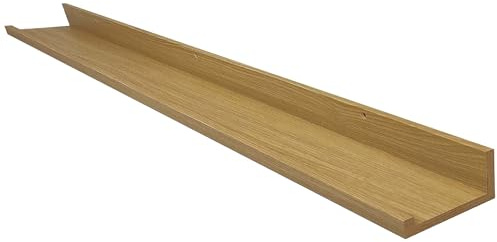 BD ART vägghylla, svävande hylla, för fotoramar, böcker, 100 cm ek, set om 1, hyllbräda, hylla för presentation, dekorationer för vardagsrum, kök, arbetsrum