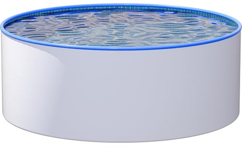 poolomio® Piscine ronde à paroi en acier Ø 400 x 150 cm | Piscine hors-sol pour jardin et terrasse | Piscine de jardin robuste avec paroi en acier galvanisé à chaud 0,6 mm | Avec film intérieur de 0,8