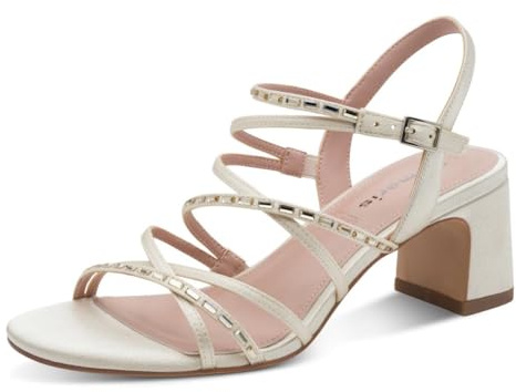 Tamaris Donna sandalo con tacco a stiletto bianco 41 EU