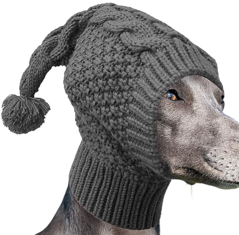 Bonnet tricoté pour chien - Automne et hiver, capuche chaude pour cou et tête | Chapeau doux avec oreilles pour animaux de compagnie, chasse et camping