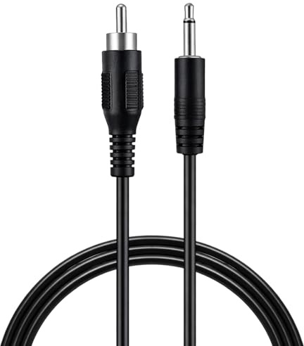 Jxiwfvl 3.5mm to RCA Audio Cable, 6.5ft Mono 3.5mm to RCA Cable Adapter, 1/8 Inch Male Plug Male Audio Plug Jack Connector for Headphone, Speakers, Subwoofer, Pre-Amp,TV