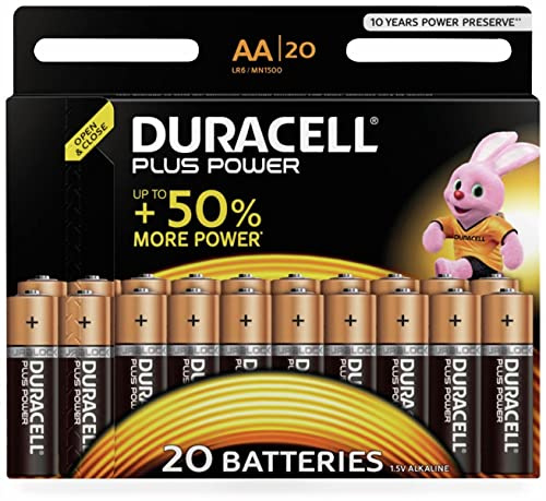 Duracell Plus, lot de 20 piles Type AA