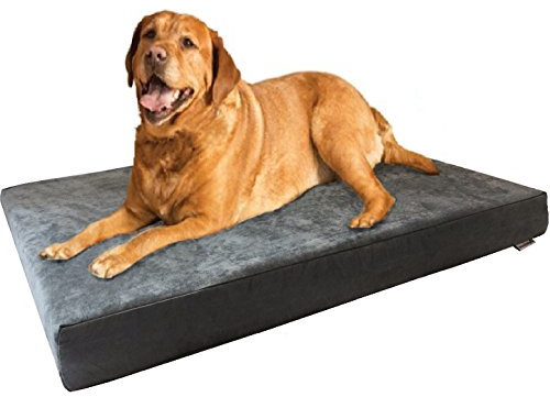 Dogbed4less XL Orthopedic Memory Foam Dog Bed with Machine Washable Cover, Waterproof Lining for Medium to Large Pet, 47X29X4 Pad Fit 48X30 Crate