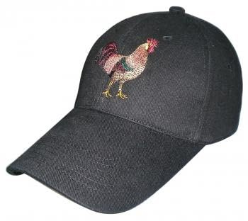 Fan-O-Menal Baseballcap mit Einstickung - Hahn Gockel - 69699 schwarz