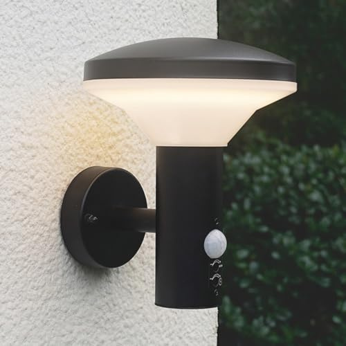 NBHANYUAN Lighting Apliques Exterior Luz Con Sensor de Movimiento,IP44 luz Exterior Pared,Acero Inoxidable Lampara de Pared para jardín,Porche,Patio,3000K Warm Light