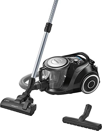 Bosch ProSilence BGS41SIL66 Beutelloser Staubsauger, 2.4 L, 600 W, 66 dB, EasyClean, Schwarz