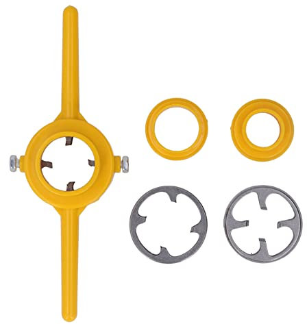 Glomora Schneideisen-Set, Gewindeschneider, PVC Drahtmacherwerkzeuge,Kunststoff-Rohreinfädler-Set, Gewindeschneider für 1/2 Zoll, 3/4 Zoll und 1 Zoll,Schneiddrahtbohrer für Autoreparatur und Industrie