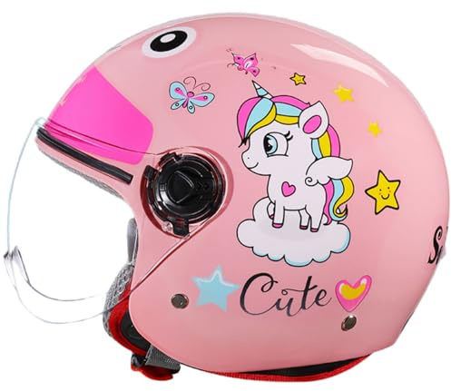 Moto Estivo Mezza Gioventù Jet retrò Scooter Cruiser Ciclomotore, per Bambini Personalità Approvato DOT Applicabile Cool per Bambini 3-12 Anni Ragazzi Ragazze C,52~56cm
