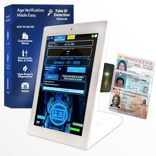 ID Scanner for Bars and Clubs - Easy to Use and Reliable ID Checker for Your Business that Detects Expired IDs & Underage Customers – Works in All 50 States - Includes Optional Fake ID Detection
